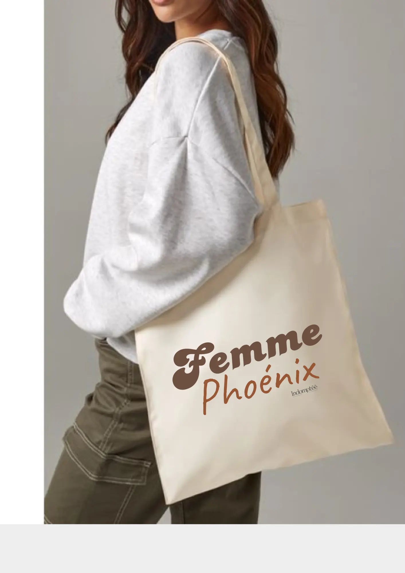 Tote bag "Femme capable" rose Indomptée